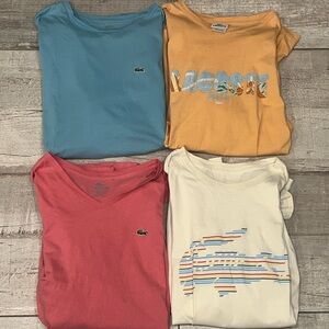 4 Lacoste shirts